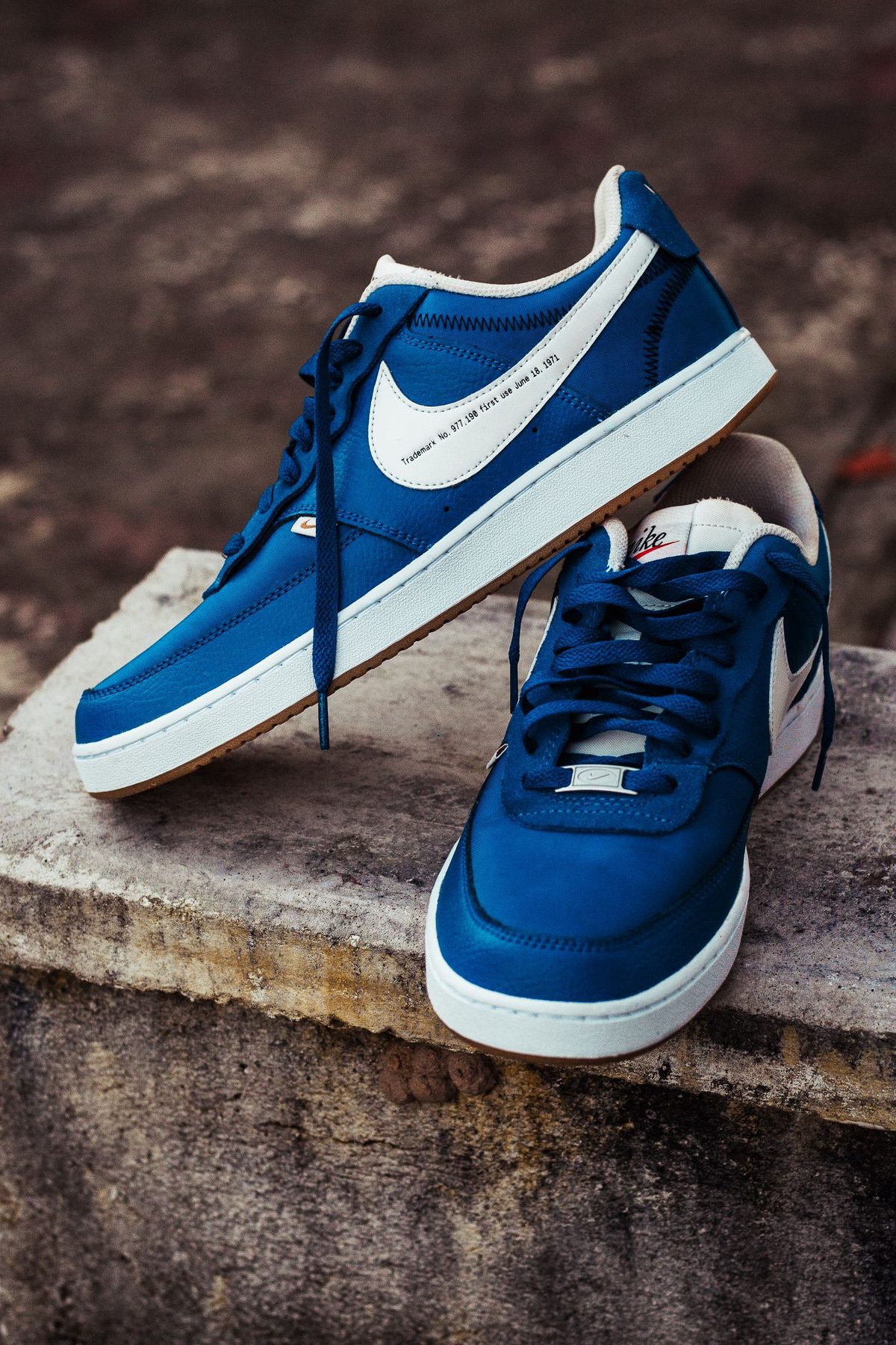 A Nike sneakers product photo, original framing